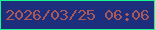 文字の大きさ：4、枠の色：16f98f、背景の色：1d2e7d、文字の色：aa5959 無料ブログパーツのブログ時計