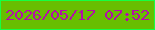 文字の大きさ：5、枠の色：16ff42、背景の色：68be01、文字の色：b40ea9 無料ブログパーツのブログ時計
