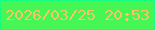 文字の大きさ：3、枠の色：16ff83、背景の色：46f654、文字の色：f9c565 無料ブログパーツのブログ時計