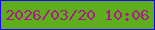 文字の大きさ：5、枠の色：1702fb、背景の色：5ead1b、文字の色：ad188e 無料ブログパーツのブログ時計