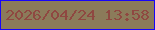 文字の大きさ：4、枠の色：1705f9、背景の色：8b7b5a、文字の色：8f4841 無料ブログパーツのブログ時計
