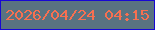 文字の大きさ：1、枠の色：1708d4、背景の色：597381、文字の色：f77051 無料ブログパーツのブログ時計