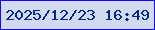 文字の大きさ：3、枠の色：170aea、背景の色：d1daee、文字の色：052a86 無料ブログパーツのブログ時計