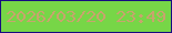 文字の大きさ：2、枠の色：170c81、背景の色：77d647、文字の色：c8a46d 無料ブログパーツのブログ時計