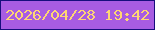 文字の大きさ：3、枠の色：170e7d、背景の色：a85ce2、文字の色：fed673 無料ブログパーツのブログ時計