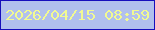 文字の大きさ：4、枠の色：170fbc、背景の色：b1c0ed、文字の色：f1f992 無料ブログパーツのブログ時計