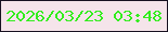 文字の大きさ：5、枠の色：171121、背景の色：f5e4ea、文字の色：33ed1e 無料ブログパーツのブログ時計