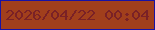 文字の大きさ：2、枠の色：1712a5、背景の色：a13f1c、文字の色：7a2126 無料ブログパーツのブログ時計