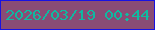 文字の大きさ：2、枠の色：1712e3、背景の色：894c75、文字の色：0fbaa1 無料ブログパーツのブログ時計