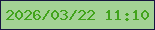 文字の大きさ：5、枠の色：171440、背景の色：a3d295、文字の色：41a31b 無料ブログパーツのブログ時計