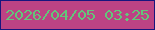文字の大きさ：4、枠の色：17157e、背景の色：bc4384、文字の色：63c67a 無料ブログパーツのブログ時計