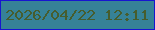文字の大きさ：1、枠の色：1715d0、背景の色：368297、文字の色：465d2e 無料ブログパーツのブログ時計