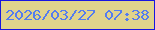 文字の大きさ：1、枠の色：1715e1、背景の色：e0d38c、文字の色：547cef 無料ブログパーツのブログ時計