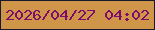 文字の大きさ：1、枠の色：171a2f、背景の色：cf9548、文字の色：7d0c6a 無料ブログパーツのブログ時計