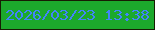 文字の大きさ：2、枠の色：171c03、背景の色：1ca92c、文字の色：4284f9 無料ブログパーツのブログ時計