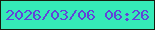 文字の大きさ：1、枠の色：171c0d、背景の色：35eab7、文字の色：6243d9 無料ブログパーツのブログ時計