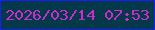 文字の大きさ：4、枠の色：171cf8、背景の色：033949、文字の色：c92ccf 無料ブログパーツのブログ時計