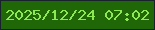 文字の大きさ：1、枠の色：17222d、背景の色：206708、文字の色：8ce952 無料ブログパーツのブログ時計