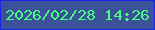 文字の大きさ：4、枠の色：1724ee、背景の色：3c5298、文字の色：44fd81 無料ブログパーツのブログ時計