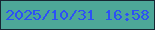 文字の大きさ：5、枠の色：172632、背景の色：4da798、文字の色：2c50f6 無料ブログパーツのブログ時計