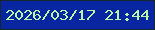文字の大きさ：3、枠の色：172730、背景の色：0826a1、文字の色：b7f7a5 無料ブログパーツのブログ時計