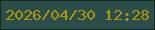 文字の大きさ：3、枠の色：17291a、背景の色：2c4e4b、文字の色：ac9609 無料ブログパーツのブログ時計