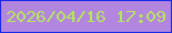 文字の大きさ：1、枠の色：172aea、背景の色：b286df、文字の色：b7e55d 無料ブログパーツのブログ時計