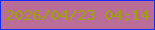 文字の大きさ：4、枠の色：172bf8、背景の色：b96d97、文字の色：9da201 無料ブログパーツのブログ時計