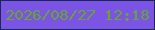 文字の大きさ：5、枠の色：172c46、背景の色：7b53e6、文字の色：64a824 無料ブログパーツのブログ時計