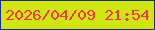 文字の大きさ：5、枠の色：172e8b、背景の色：d1e610、文字の色：e93a52 無料ブログパーツのブログ時計