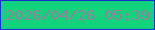 文字の大きさ：1、枠の色：172ed2、背景の色：11d37b、文字の色：977ea1 無料ブログパーツのブログ時計