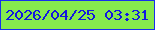 文字の大きさ：4、枠の色：172fed、背景の色：86ea4d、文字の色：1218e0 無料ブログパーツのブログ時計