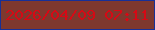 文字の大きさ：3、枠の色：173097、背景の色：7e382e、文字の色：d60915 無料ブログパーツのブログ時計