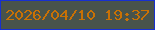 文字の大きさ：5、枠の色：1730d0、背景の色：48534b、文字の色：c97105 無料ブログパーツのブログ時計