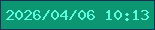 文字の大きさ：3、枠の色：173153、背景の色：0c9772、文字の色：5efcde 無料ブログパーツのブログ時計
