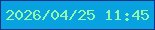 文字の大きさ：3、枠の色：173282、背景の色：09a2e1、文字の色：92f6ab 無料ブログパーツのブログ時計