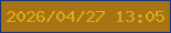 文字の大きさ：5、枠の色：173379、背景の色：a87314、文字の色：dbab19 無料ブログパーツのブログ時計