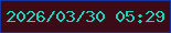 文字の大きさ：3、枠の色：1733a2、背景の色：3b0b18、文字の色：19d5bd 無料ブログパーツのブログ時計