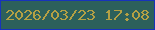 文字の大きさ：3、枠の色：1733bb、背景の色：2c605b、文字の色：b5a044 無料ブログパーツのブログ時計