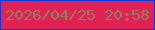 文字の大きさ：1、枠の色：1733d2、背景の色：df2153、文字の色：947e5c 無料ブログパーツのブログ時計