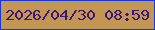 文字の大きさ：3、枠の色：1735dc、背景の色：c29754、文字の色：41147b 無料ブログパーツのブログ時計