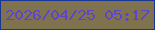 文字の大きさ：2、枠の色：173695、背景の色：7f724f、文字の色：5c44cd 無料ブログパーツのブログ時計