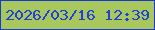 文字の大きさ：1、枠の色：173ad0、背景の色：a8c75d、文字の色：1f41d5 無料ブログパーツのブログ時計