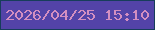 文字の大きさ：2、枠の色：173d5b、背景の色：5343a8、文字の色：d38fc1 無料ブログパーツのブログ時計