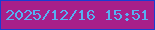 文字の大きさ：1、枠の色：173dd3、背景の色：a71f8a、文字の色：56b1f3 無料ブログパーツのブログ時計
