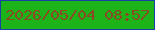 文字の大きさ：1、枠の色：1741a6、背景の色：1cb419、文字の色：8c4926 無料ブログパーツのブログ時計