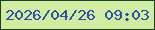 文字の大きさ：1、枠の色：174224、背景の色：d0eda1、文字の色：2c50aa 無料ブログパーツのブログ時計