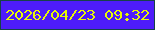 文字の大きさ：2、枠の色：174248、背景の色：4e1cf9、文字の色：e7f804 無料ブログパーツのブログ時計