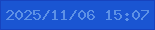 文字の大きさ：2、枠の色：1743be、背景の色：1a55d2、文字の色：5d91e6 無料ブログパーツのブログ時計