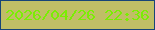 文字の大きさ：3、枠の色：174478、背景の色：c0be66、文字の色：7aee04 無料ブログパーツのブログ時計